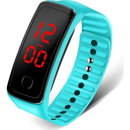 Mens Sports Casual LED Touch Screen Electronic Watch High-quality Silicone Strap Tempered PC Surface Ladies Digital Watch