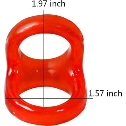 Male Silicone Penis Cock Ring Strong Delay Ejaculation Enhancer Double Rings Penis Ring Chastity Sex Toy