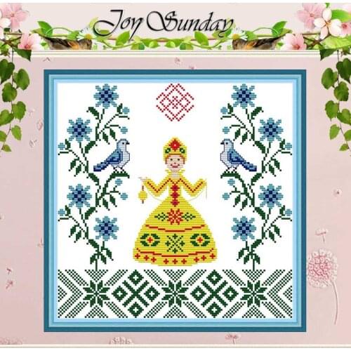Peace princess cartoon patterns counted 11CT 14CT Cross Stitch Set DIY Chinese Cross-stitch Kit Embroidery Needlework Home Decor