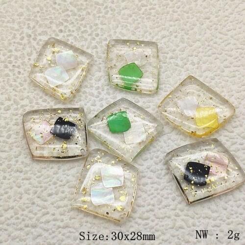 New arrival! Mix color 30x28mm 30pcs Resin Irregular-shape Charm for earrings,Earring parts,jewelry findings