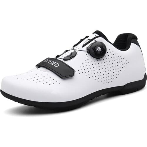 Unisex Road Bike Shoes Ultralight Solid Color Cycling Shoes Professional lock-free quick lacing Buckles Racing Bicycle Shoes