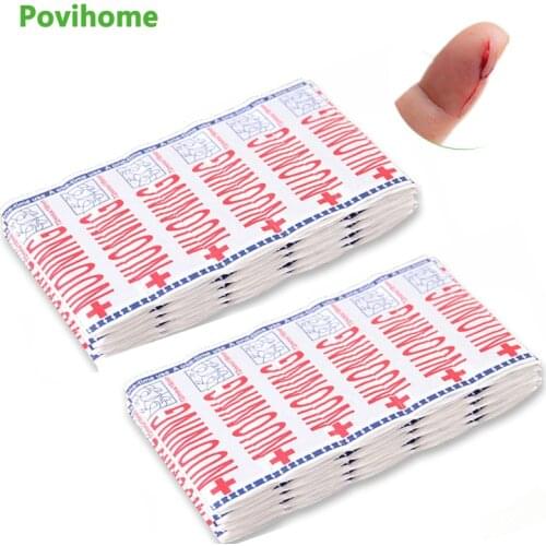 100Pcs Band Aid Waterproof Breathable First Aid Bandage Hemostasis Sticker Adhesive Plasters Wound Paste Dressings Care Plaster
