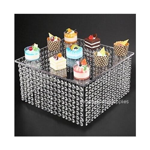 New square clear acrylic wedding cake stands senyu2481