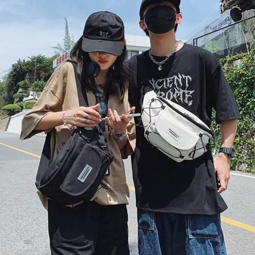 Casual Chest Bag Crossbody Bag Men Sports Hip Belt Purse Phone Pouch Large Capacity Travel Messenger Bags Unisex Waist Pack