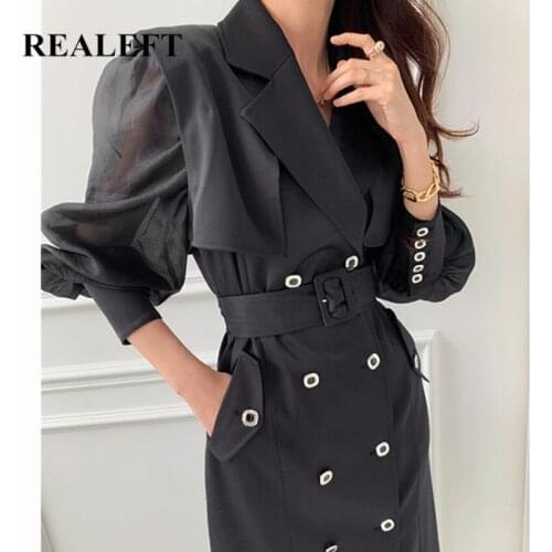 REALEFT Women's Long Trench Coats