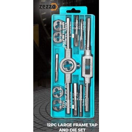 Threading Tap Die Set Tap-Die-Set Hand-Tools Hi-Spec Taps Plugs Screw-Thread Metric NC 12pc 20pc Tap-Twisted