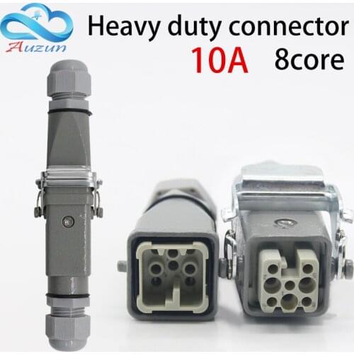 Heavy-duty connector 8(7 + 1) 16A 500V HA-004-6 is Connect the cold pressure heat channel flow