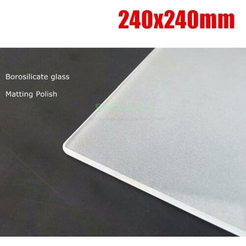 TEVO Tarantula Pro 240x240mm 3D Printer Single side frosted Borosilicate glass plate 3mm thickness for Ender-3 printer