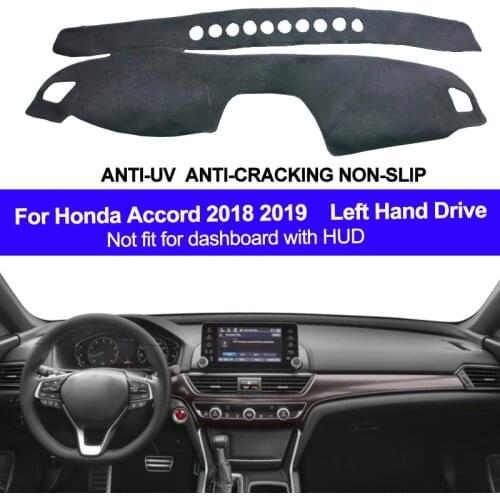 Car Inner Dashmat Dash Mat Dashboard Cover 2 Layers Pad Sun Shade Dash Board Cover Carpet for Honda Accord 2018 2019 HondaAccord