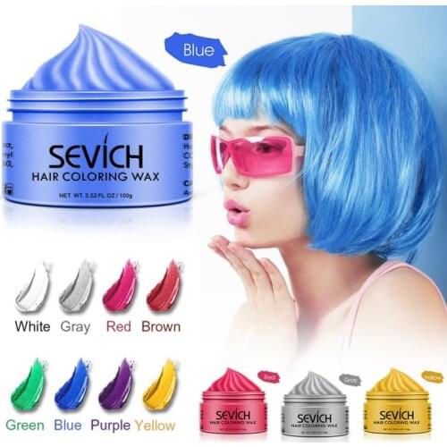 9 Colors Sevich 100g Professional Hairstyles Matte Disposable Hair Dye Wax Clay Long Lasting Stereotype Hair Styling Clay