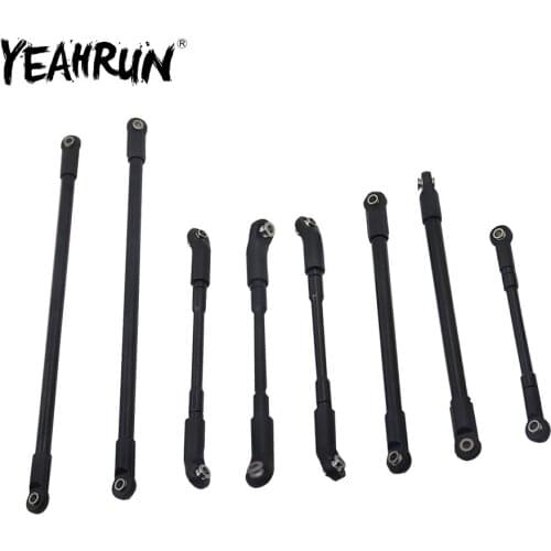 YEAHRUN 8Pcs Aluminum Metal Link Rod Linkage Set for RC4WD D110 1/10 RC Crawler Car Model Upgrade Accessories