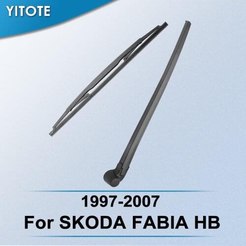YITOTE Rear Wiper & Arm for SKODA FABIA HB 1997 1998 1999 2000 2001 2002 2003 2004 2005 2006 2007