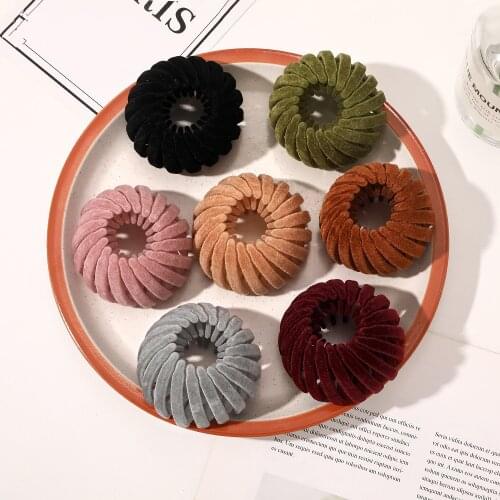 2022 New Fashion Geometric Birds Nest Meatball Velvet Hairpin Hair Claw Barrettes for Women Girl Accessories Headwear