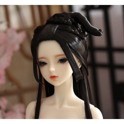 1/4 1/3 Scale BJD Accessories Ancient Costume Chinese Hanfu Doll Fairy Long Wig For BJD/SD MSD SD13 Girl A0859