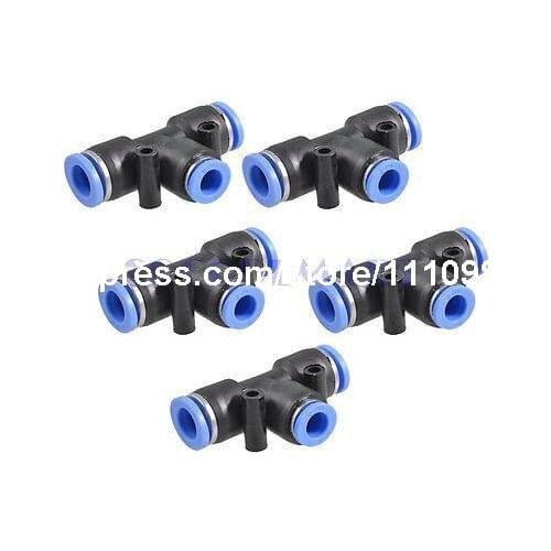 10Pcs Pneumatic 8mm to 10mm Ends Quick Fittings T Joint