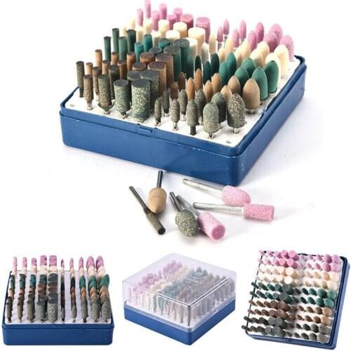 100pcs 3mm Ceramic Stone Rotary Die Grinder Grinding Heads Tools Set Kit