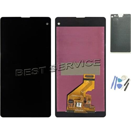 100% test lcd For Sony Xperia Z1 Compact M51W Z1 Mini D5503 LCD Display with Touch Screen digitizer assembly + Tools + Sticker