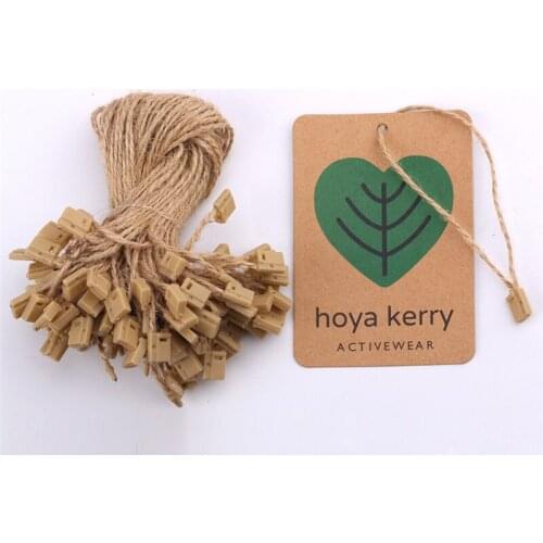 300 pieces/lot jute hemp hang tag string in apparel 20cm jute hang tag string cord for garment price tag label