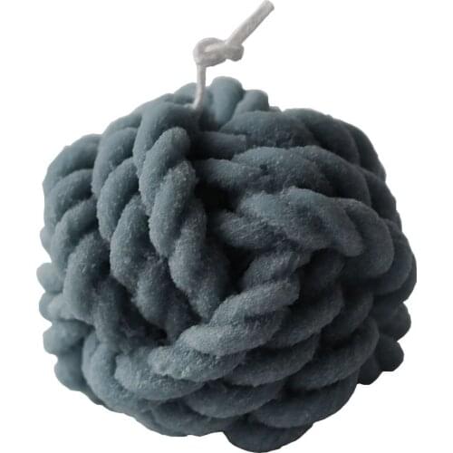 3D Thick Yarn Ball Scented Candle Silicone Mold Plaster Decoration Diy Fondant Molds Candle Making Kit Soap Form
