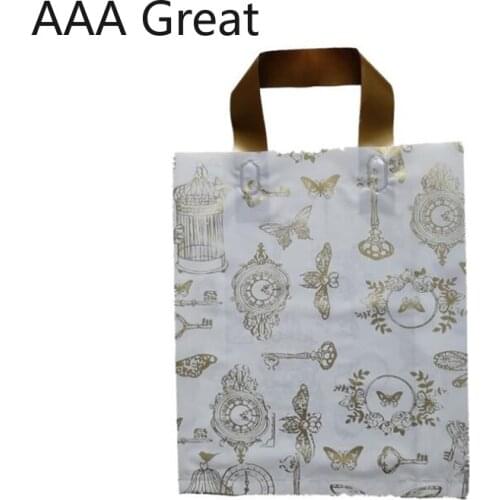 50Pcs/Lot Shopping Bag Clothing Gifts Packaging Clothing Packaging Bags Custom Plastic Tote Bag Plastic Packaging Pouches Candy