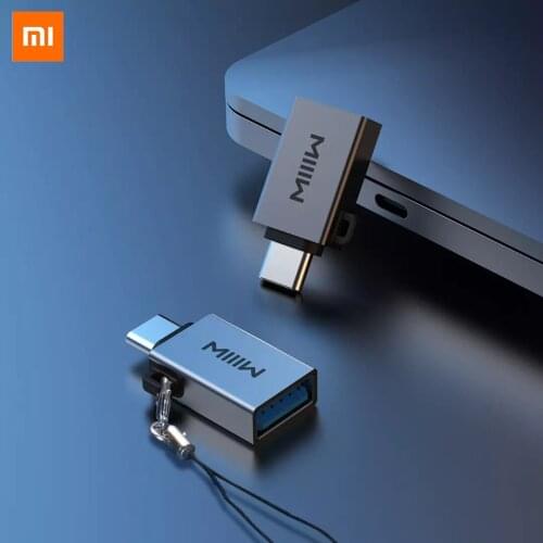 Xiaomi Mijia Youpin MiiiW Adapter Type-C to USB Space Gray USB3.0 interface power supply transmission with lanyard