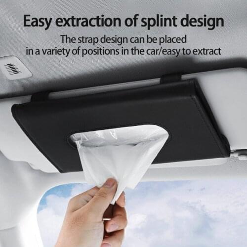 Car Tissue Box Towel Sets Car Sun Visor Tissue Box Holder Auto Interior Storage Mask storage Decoration for BMW Car Accessories
