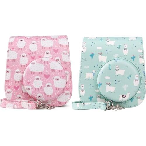 Carry PU Leather Bag Case Cover with Shoulder Strap For Fujifilm Instax Mini 11 Instant Film Photo Camera