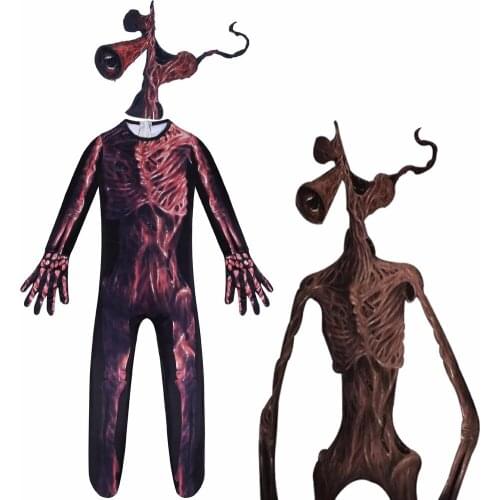 2020 Kids Siren Head Cosplay Costume with Mask Boys Girls Anime Funny Party Bodysuit Halloween Carnival Fancy Dress Jumpsuits