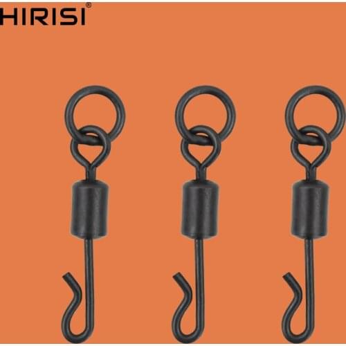 Long Body Q-shaped Fishing Swivel Snap with Solid Ring Carp Fishing Terminal Tackle Accessories