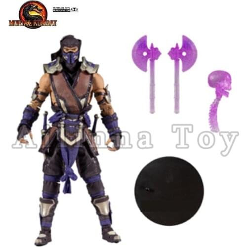 McFARLANE 7inches Action Figure Mortal Kombat XI Sub-Zero (Winter Purple) Anime Model For Gift Free Shipping