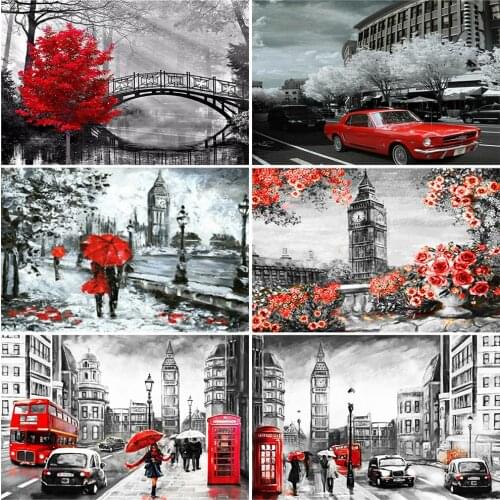 EverShine Diamond Mosaic City Cross Stitch Diamond Painting Landscape Paris Embroidery Picture Rhinestones Street Handmade Hobby