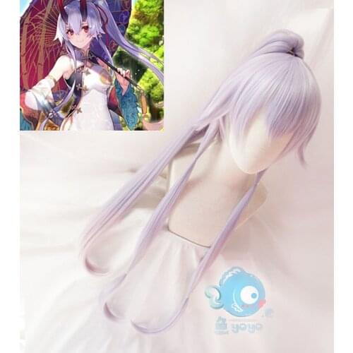 Fate Grand Order Archer Inferno Tomoe Gozen Cosplay Wigs 70cm + Wig Cap
