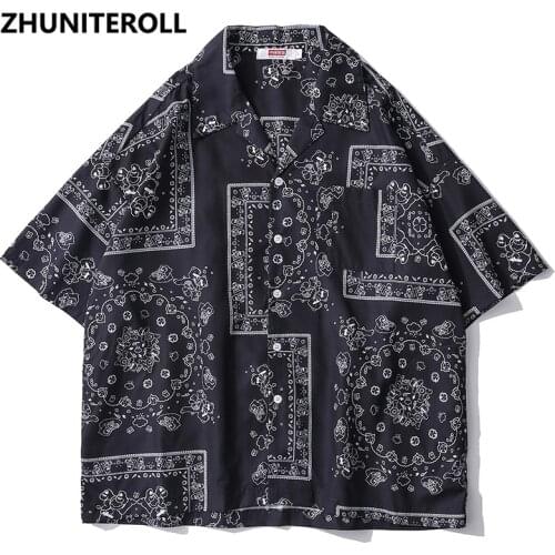 2021 Hawaiian Beach Shirts Bear Graphics Print Hip Hop Button Shirt Mens Harajuku Casual Short Sleeve Holiday Party Blouse Tops