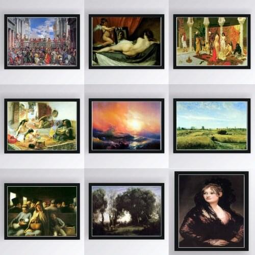 Classical Character Canvas Print Oil Painting Unframed Poster Canvas Print Painting Wall Art Living Room Home Decoration