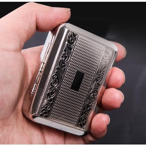 Classic Metal Cigarette Case Storage Box Smoking Accessories Tobacco Container Can Store Cigarettes Randomly 80×57×26mm