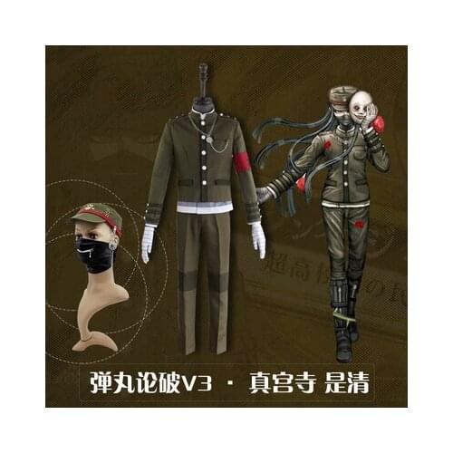 Hot Japanese Anime Danganronpa: Trigger Happy Havoc V3 Korekiyo Shinguji Uniform Man Woman Cosplay Costume Shirt + Coat + Pants