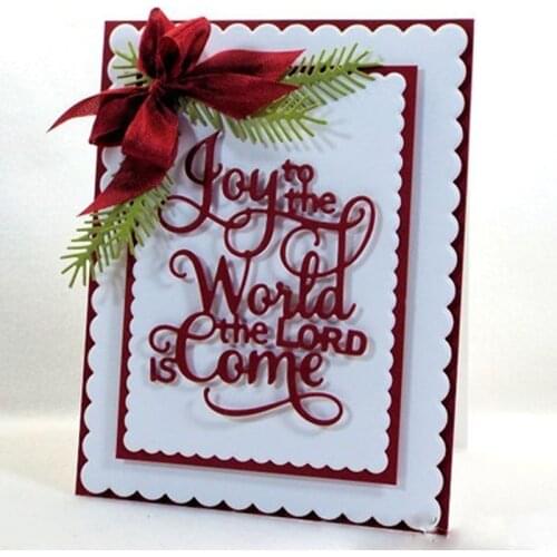 Joy to the World the Lord is Come Metal Cutting Dies Stencils DIY Scrapbooking Album New Paper Cards Craft Embossing Word
