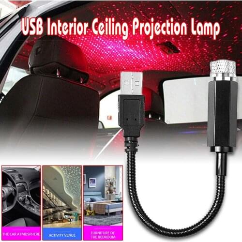 Fashion Style Hot Sale 1Pc Lights Car Roof Lights Ambient Romantic USB Night Light Atmosphere Red Lamp for Home Ceiling
