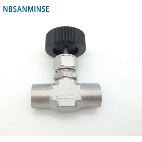 NBSANMINSE NV-F/M Air Water Mini Needle Valve Female/Male Thread 1/8 1/4 3/8 1/2 3/4 1 NPT 6000 Psi Cut Out Valve