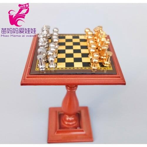 Charm chess table mini doll house decoration record player mini Puppet ob11 1/6 1/8 bjd doll accessories