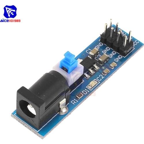 Diymore AMS1117-3.3V Voltage Regulator Step Down Buck Converter Power Supply Module with DC Socket Self-locking Switch