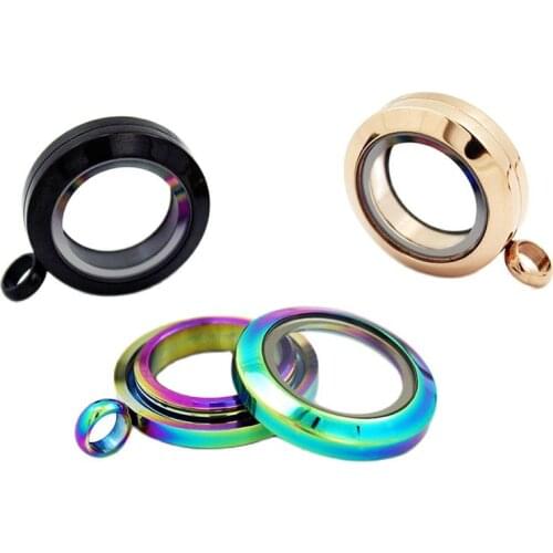 Drop Shipping Round Floating Locket Plain Twist Screw 20MM 316L Stainless Steel Floating Locket Necklace Pendant