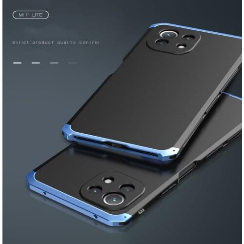 Luxury Armor Metal Aluminum+PC Heavy Duty Phone Protect Funda Coque Cover For xiao mi 11 lite 4g/5g case
