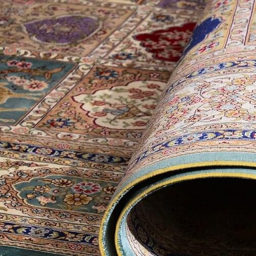 Living Room Luxury Design Rug 100% Silk Nanyang Factory Real Silk Hand Carpet With Free Shipping