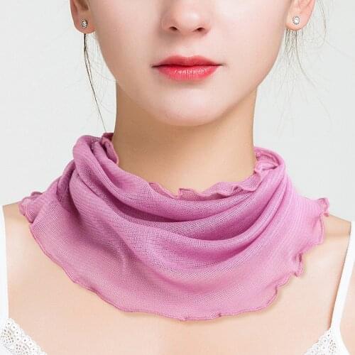 Natural Mulberry Silk Scarf Ring Collar Small Summer Spring Autumn Women Thin Comfortable Lady Neck Fashion Accessories
