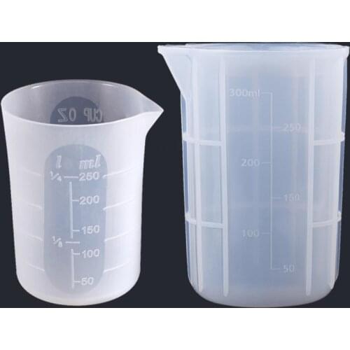 250ML/350ML Silicone Measuring Cup For DIY Crystal Epoxy Resin Glue UV Resin Jewelry Making Tools Kitchen Measuring Tools