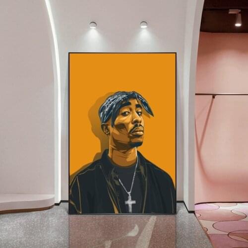 Tupac Modern Art Posters And Prints Portrait Of 2PAC Canvas Paintings On the Wall Art Tupac Canvas Pictures Home Decor Cuadros