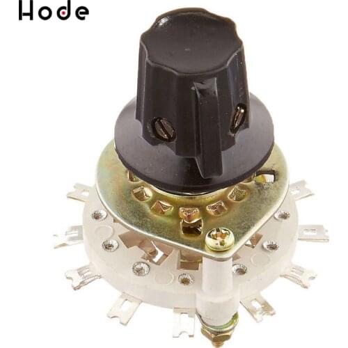 High Quality Plastic Knob 2P5T 2 Poles 5 Position Band Channel Rotary Switch