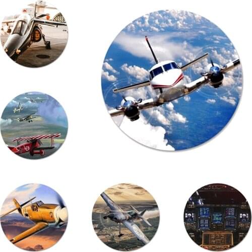 Airplane Cockpits Icons Pins Badge Decoration Brooches Metal Badges For Backpack Decoration 58mm