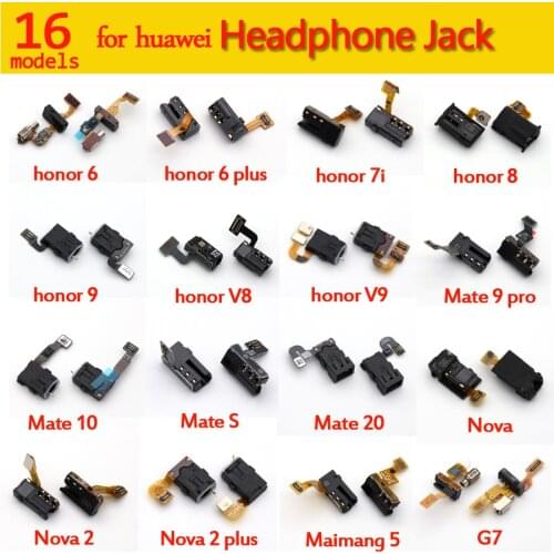 1pc For Huawei Honor 6/6plus/7i/8/9/V8/V9/Mate 9 pro/10/s/20/Nova/2/2 plus/Maimang 5/G7 Audio Earphone Headphone Jack Repair